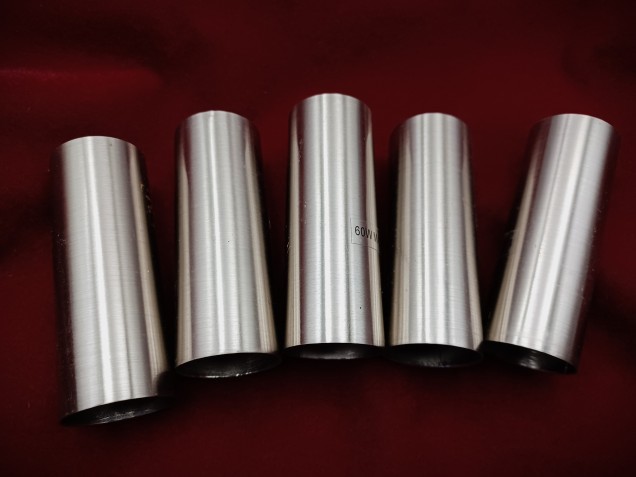 Nickel Tube sleeve chandelier candle cover 80mm x 27mm 