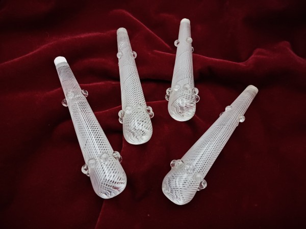 Antique Osler chandelier air twisted drop