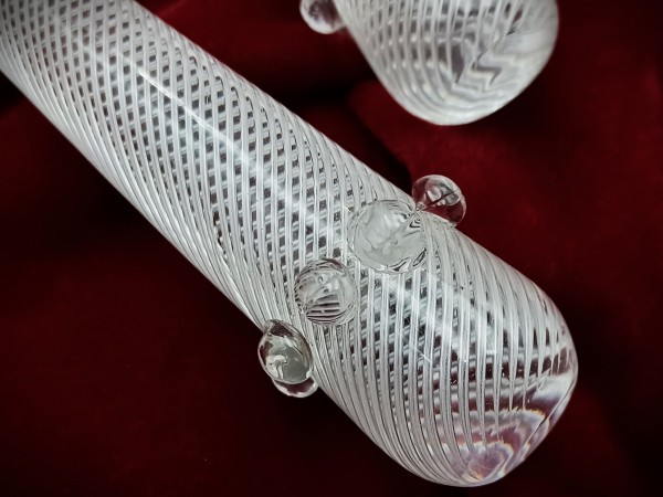 Antique Osler chandelier air twisted drop