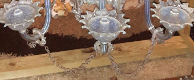 Venetian Glass Sway Chain Clear Glass  