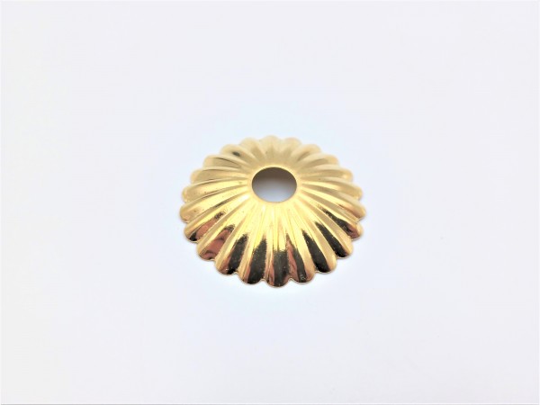 Polished brass Decorative Rosette flower cap cover 35mm Diameter with 10mm Hole  