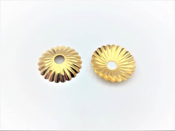 Polished brass Decorative Rosette flower cap cover 35mm Diameter with 10mm Hole  