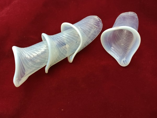 Murano Glass Snake Arm Sleeves Milky Blue Pack Of Four