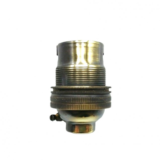 lamp holder BC B22 brushed antique half inch base bayonet cap 