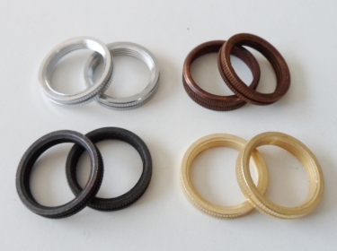 2 x B15 SMALL BAYONETCAP shade rings