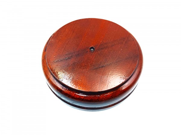 Small hardwood Ceiling pattress manufactured from Sapele varnished