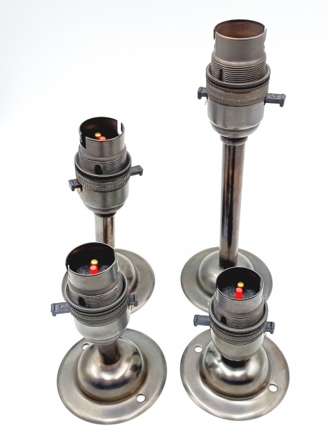 Switched Pedestal Lamp Holder B22 65mm Base Dark Bronze Finish 