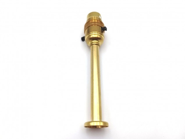 Switched pedestal lamp holder B22 Brass Finish 4 Height Options