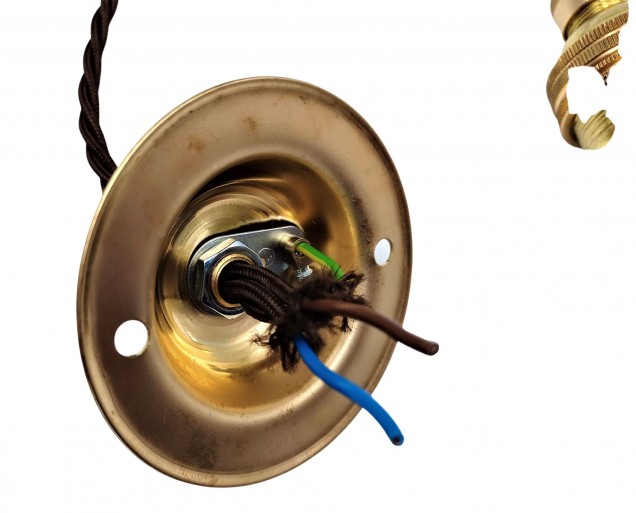 Chrome Ceiling Plate Rose With B22 Lamp Holder Set