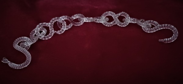Venetian Glass Sway Chain Clear Glass  