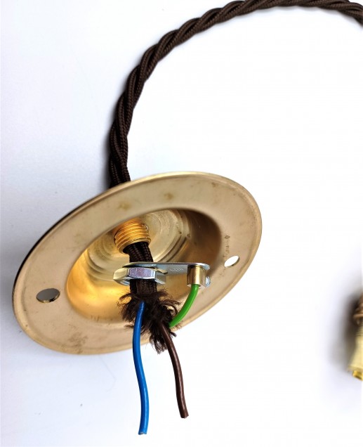 Chrome Ceiling Plate Rose With B22 Lamp Holder Set