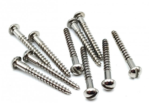 Wood screws chrome solid brass dome flat head 