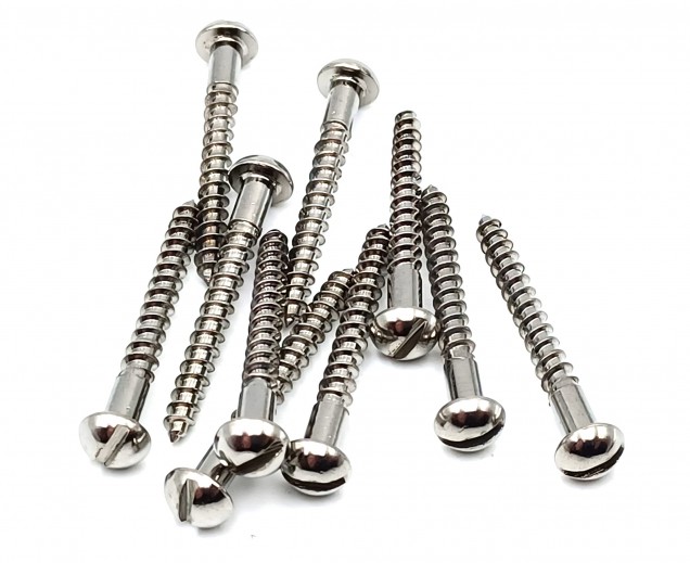 Wood screws chrome solid brass dome flat head 