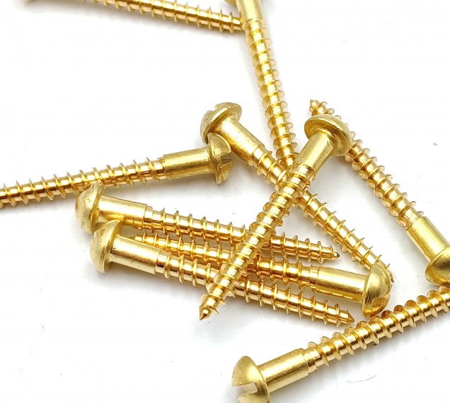 Wood Screws Solid Brass Dome Flat Head 