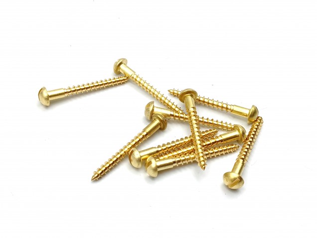 Wood Screws Solid Brass Dome Flat Head 